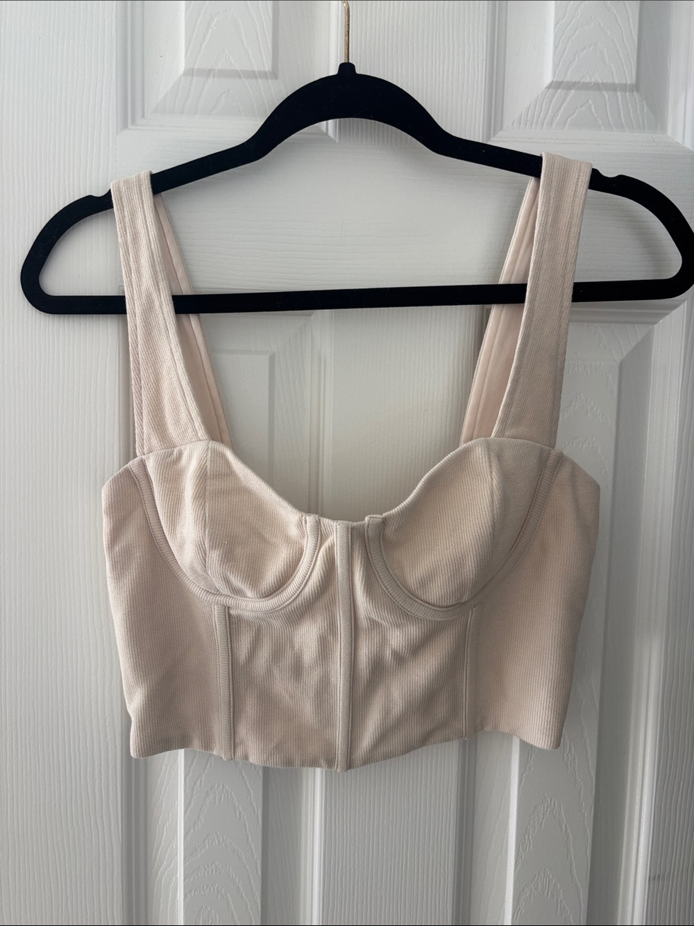 Women’s Cream Bustier Crop Top